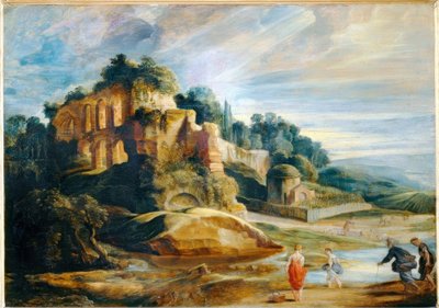 Paisaje con las ruinas del monte Palatino en Roma de Peter Paul Rubens